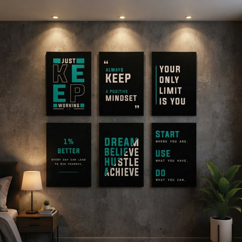 Set Of Premium Wall Art Photo Tiles - Home Decor Accessory Designed For Interior Styling