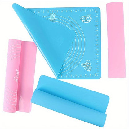 Silicone Baking Roti Mat with Measurements – Non-Stick Heat Resistant Dough Rolling Pad 50x40 (Random Color)