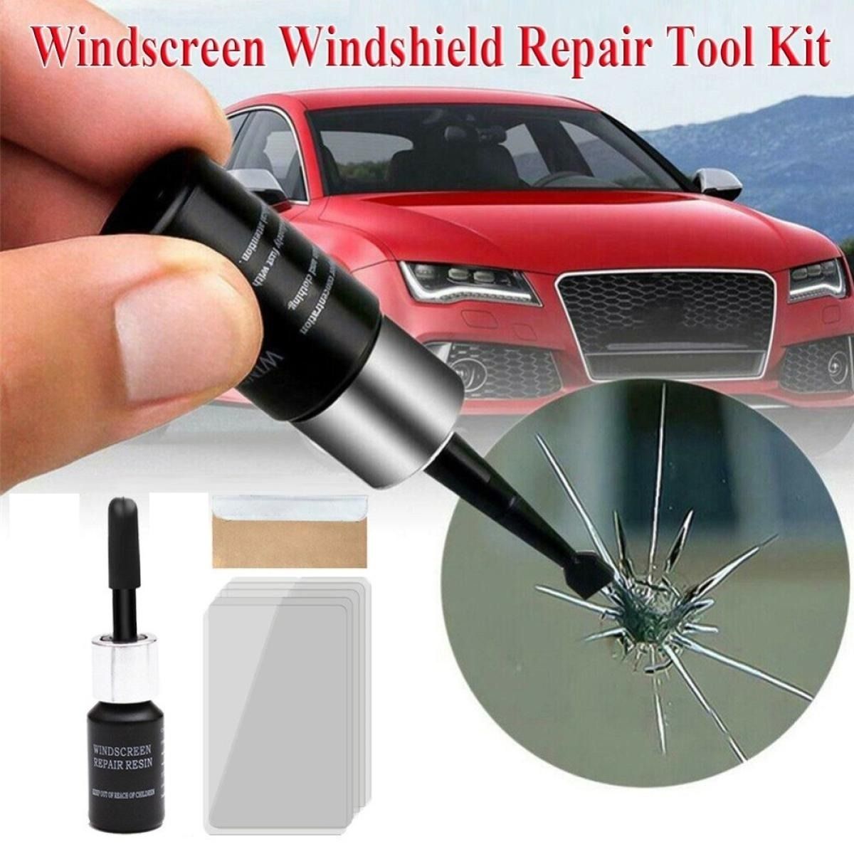Windshield Crack Repair Toolkit – Car Glass Repair Kit for Small Chips and Cracks (Random Color)