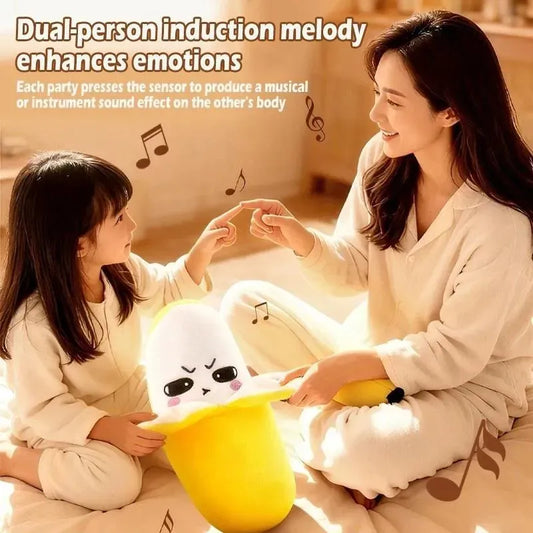 Interactive Banana Musical Toy for Kids – Touch Sensor Soft Plush | Two-Player Sound Toy