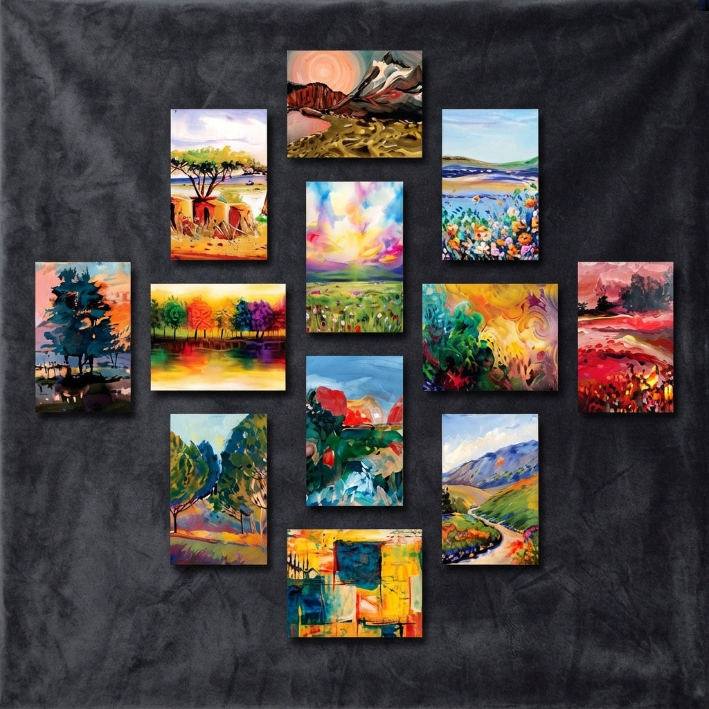 Set Of Premium Wall Art Photo Tiles - Home Decor Accessory Designed For Interior Styling