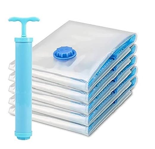 Vacuum Storage Bags with Hand Pump - Space Saving Organizer