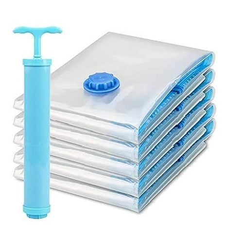 Vacuum Storage Bags with Hand Pump - Space Saving Organizer