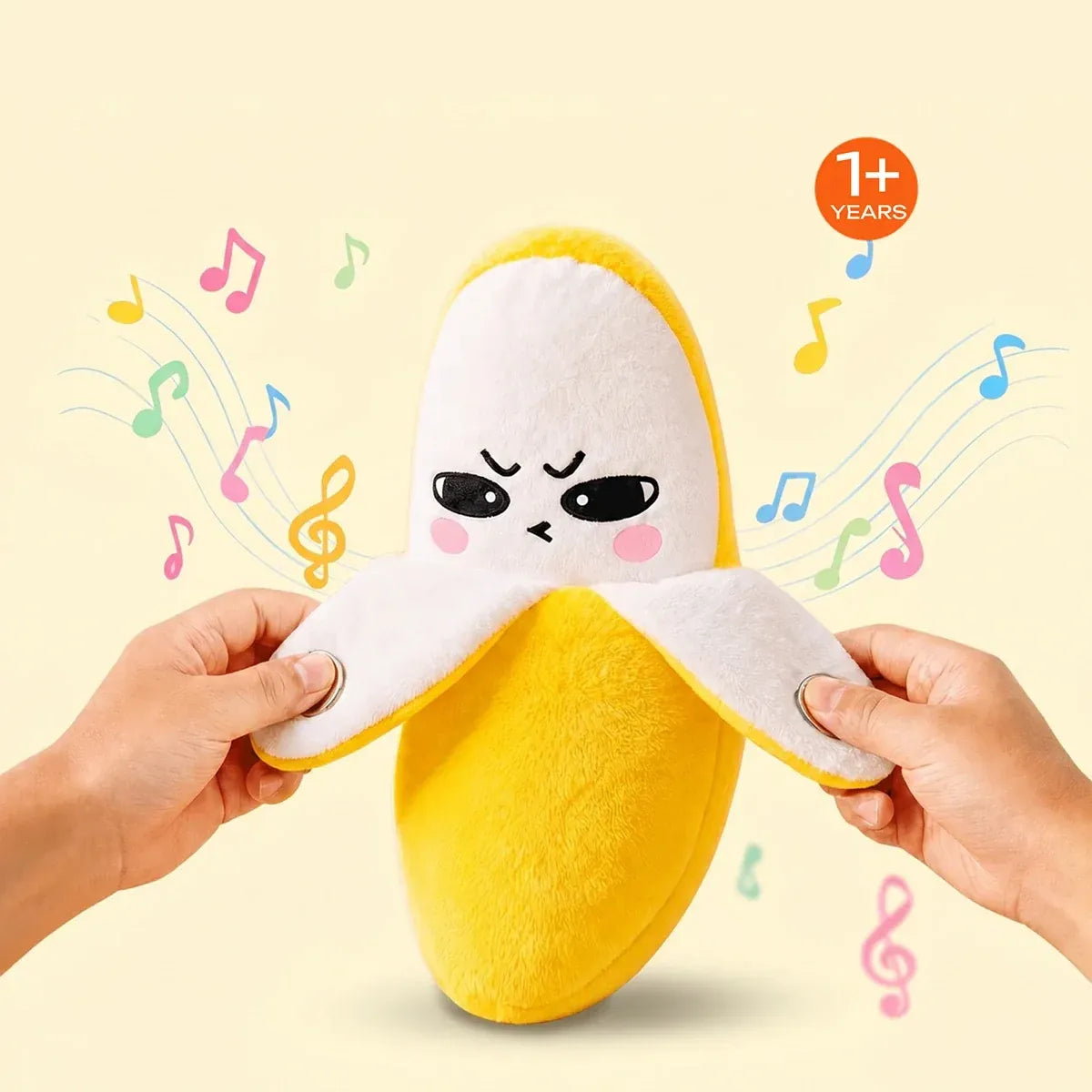 Interactive Banana Musical Toy for Kids – Touch Sensor Soft Plush | Two-Player Sound Toy
