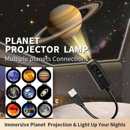 USB Ceiling Moon Earth Projection Atmosphere Light Starry Sky Lamp - 6 Lenses