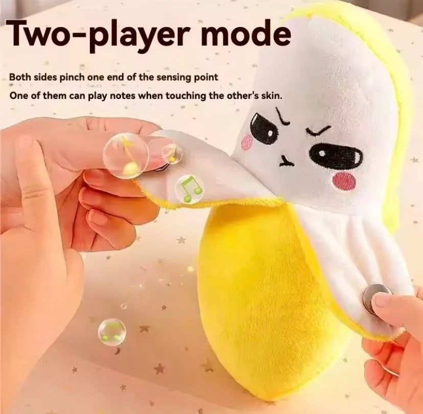 Interactive Banana Musical Toy for Kids – Touch Sensor Soft Plush | Two-Player Sound Toy