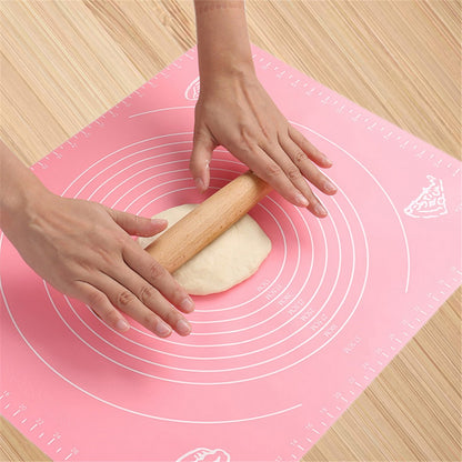 Silicone Baking Roti Mat with Measurements – Non-Stick Heat Resistant Dough Rolling Pad 50x40 (Random Color)