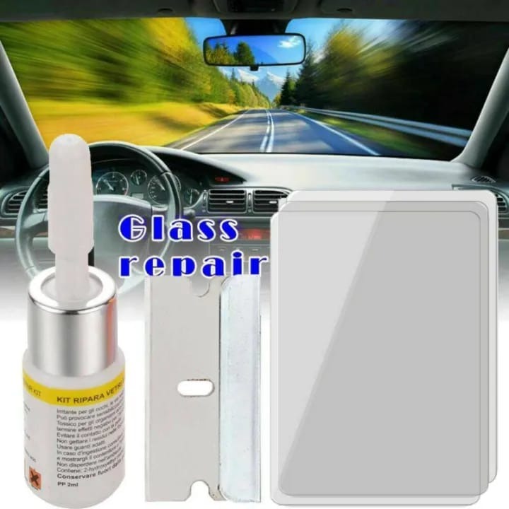 Windshield Crack Repair Toolkit – Car Glass Repair Kit for Small Chips and Cracks (Random Color)