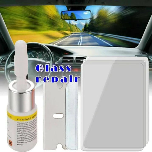 Windshield Crack Repair Toolkit – Car Glass Repair Kit for Small Chips and Cracks (Random Color)