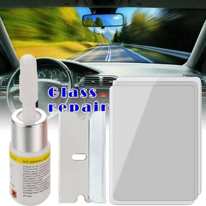 Windshield Crack Repair Toolkit – Car Glass Repair Kit for Small Chips and Cracks (Random Color)