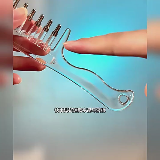 Transparent Hair Oil Applicator Comb – Refillable Scalp Massage Comb with Built-In Oil Reservoir