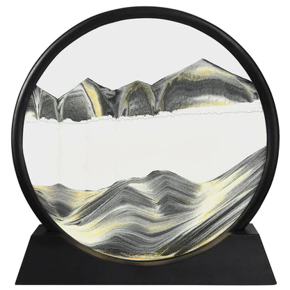 3D Moving Sandscapes Frame – 7 Inch Round Sand Art Picture (Random Color)